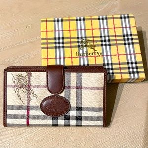 Authentic Burberry Classic Continental Check Print Wallet